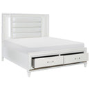 Tamsin (3) Eastern King Platform Bed with LED Lighting and Footboard Storage