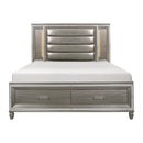 Tamsin (3)California King Platform Bed with Footboard Storage, LED Lighting