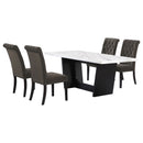 Sherry Rectangular Marble Top Dining Table set