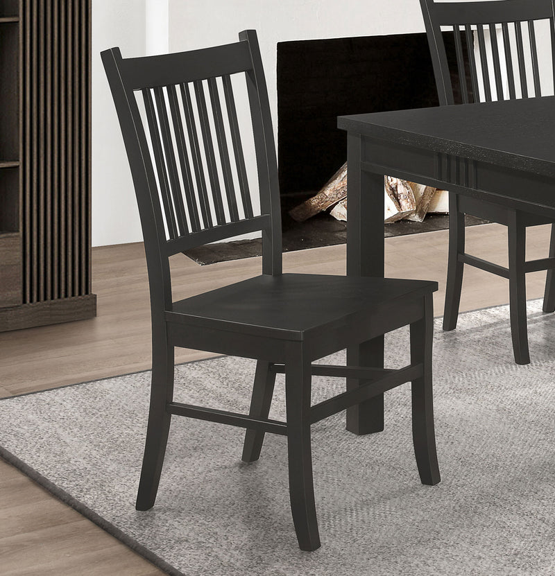 Marbrisa Slat Back Dining Side Chair Matte Black (Set of 2) image