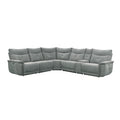 Tesoro-(6)6-Piece Modular Power Reclining Sectional with Power Headrests and USB Ports image