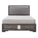 Luster (3) Queen Platform Bed with Footboard Storage