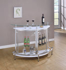 Amarillo 2-tier Bar Unit White and Chrome