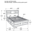 Briana Bookcase Platform Storage Bed