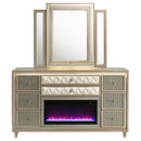 Lorient LED Dresser with LED Mirror and Flame Visualizer