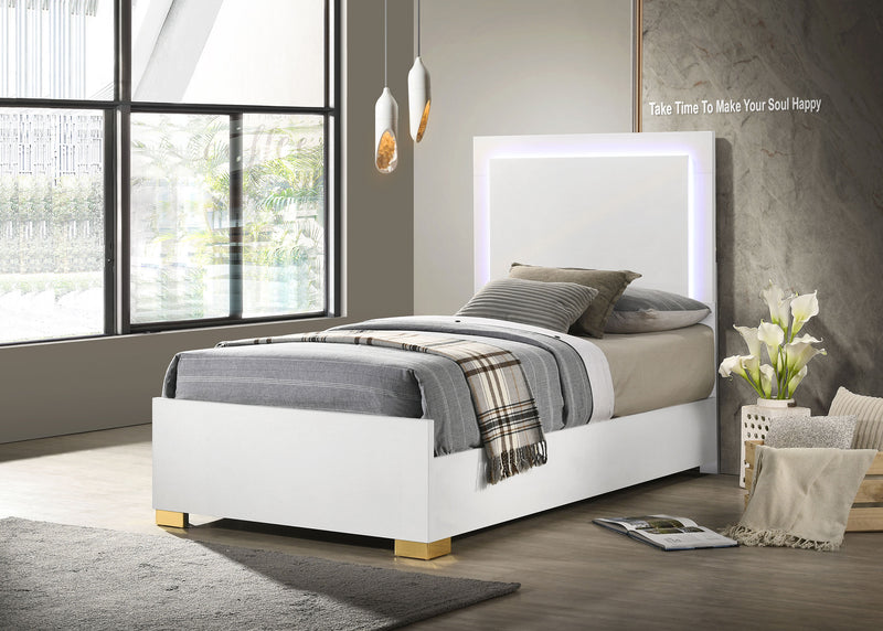 Marceline Beds White & Black Eastren King, Full, Twin, & Queen