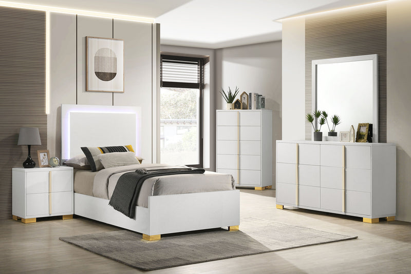 Marceline Beds White & Black Eastren King, Full, Twin, & Queen