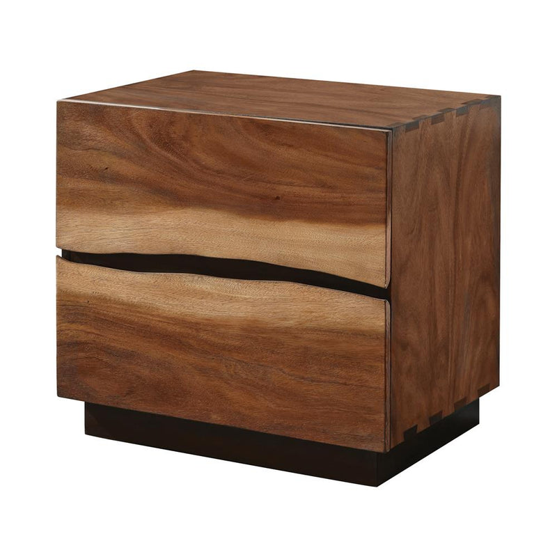 Winslow 2-drawer Nightstand Smokey Walnut and Coffee Bean image