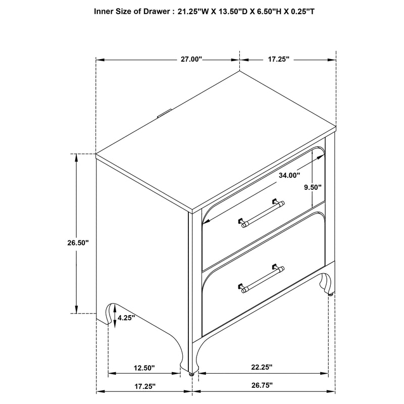 Anastasia 4 Pc Bedroom Set