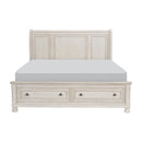 Bethel (3) California King Platform Bed with Footboard Storage