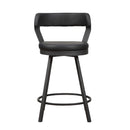 5566-24BK - Swivel Counter Height Chair, Black