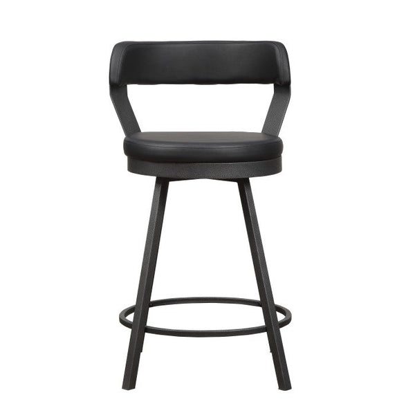 5566-24BK - Swivel Counter Height Chair, Black