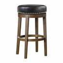 5681BLK-29 - Round Swivel Pub Height Stool, Black