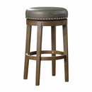 5681GRY-29 - Round Swivel Pub Height Stool, Gray