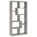 Theo 10-shelf Bookcase Weathered Grey