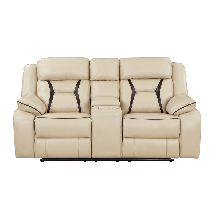 8229NBE-2 - Double Reclining Love Seat with Center Console