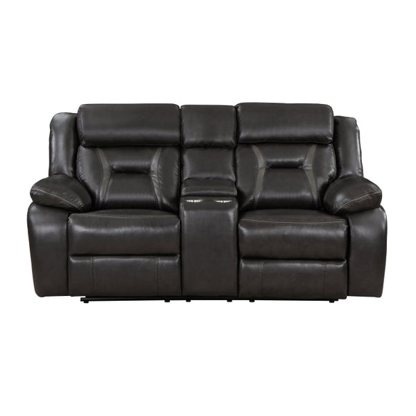 8229NDG-2 - Double Reclining Love Seat with Center Console