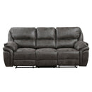 8517GRY-3 - Double Reclining Sofa