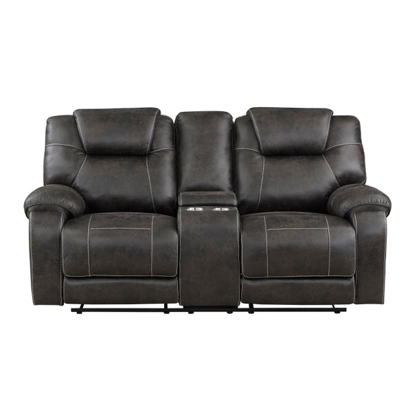 8560PM-2 - Double Reclining Love Seat with Center Console