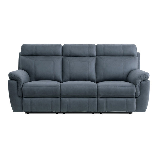 9301BUE-3 - Double Reclining Sofa with Center Drop-Down Cup Holders