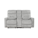 9610GY-2 - Double Reclining Love Seat with Center Console