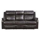9990DB-3 - Double Lay Flat Reclining Sofa with Center Drop-Down Cup Holders