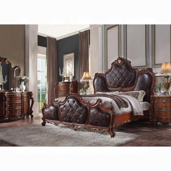 Picardy PU & Cherry Oak Eastern King Bed image