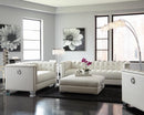 Chaviano Tufted Upholstered Loveseat Pearl White