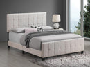 Fairfield Eastern King & Queen Upholstered Panel Bed Beige & Grey