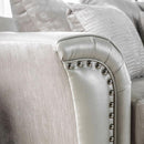 Benigno Love Seat Silver & Gray