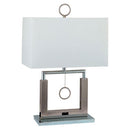 Jessica Brushed Steel 17"H Steel Table Lamp