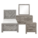 Corbin 4 & 5 PieceTwin Bed Set Gray image