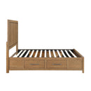 Charlotte Queen Platform Bed with Storage Side Rails