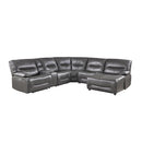 9579GRY6LRRCPW - (6)6-Piece Power Reclining Sectional with Right Chaise