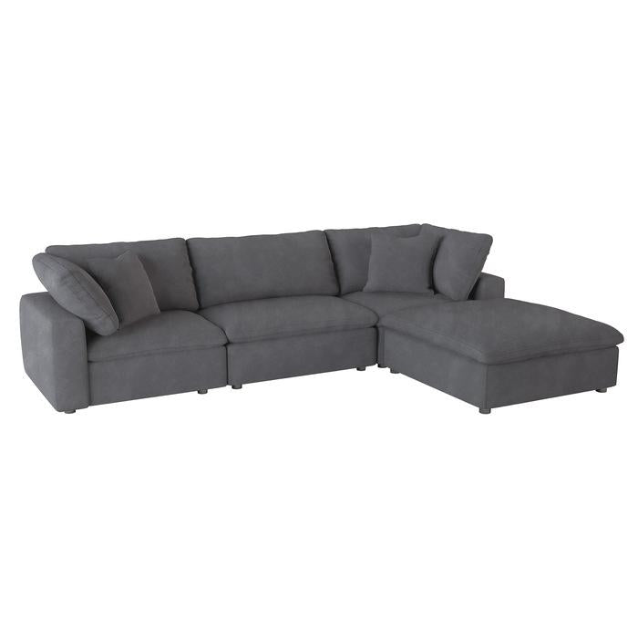 9546GY4OT - (4)4-Piece Modular Sectional with Ottoman