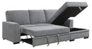 Morelia 2pc Sectional with Pull Out Bed and Right Chaise in Dark Gray 9468DG2RC2L