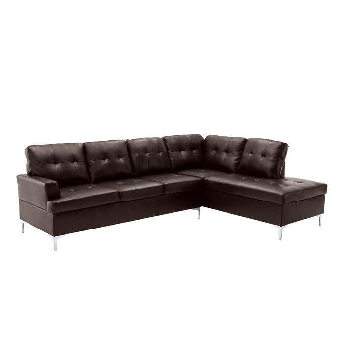8378BRW - (2)2-Piece Sectional with Right Chaise