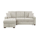 9816SN2LCRL - (2)2-Piece Sectional with Left Chaise, Pull-out Bed and Hidden Storage