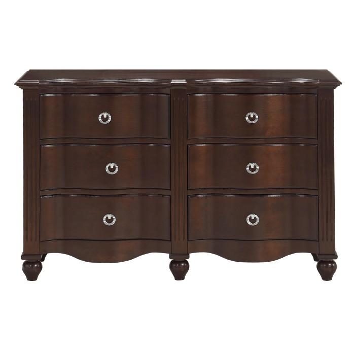 Meghan 6-Drawer Dresser in Espresso