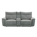 Tesoro Power Double Reclining Loveseat in Dark Gray 9509DG-2CNPWH