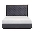 Larchmont King Upholstered Platform Bed in Charcoal 5424K-1EK