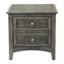 Garcia 2 Drawer Nightstand in Gray 2046-4