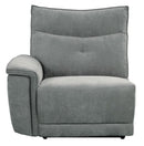 Tesoro Power Double Reclining Sofa w/ Power Headrests in Dark Gray 9509DG-3PWH