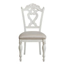 Cinderella Chair in Antique White with Grey Rub-Through 1386NW-11C
