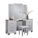 Allura Vanity Dresser with Mirror in Silver 1916-15
