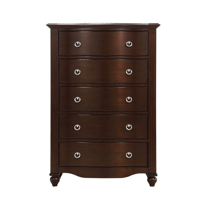 Meghan 5-Drawer Chest in Espresso