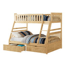 B2043TF-1T - (4) Twin/Full Bunk Bed with Storage Boxes