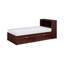 B2013BCDC-1T - (3) Twin Bookcase Bed with Storage Boxes