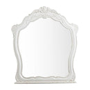 Cinderella Mirror in Antique White with Grey Rub-Through 1386NW-6