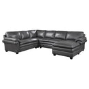 9267GY42LRC - (4)4-Piece Sectional with Right Chaise